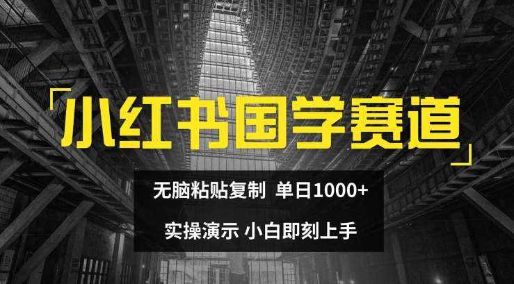 小红书国学赛道，无脑粘贴复制，单日1K，实操演示，小白即刻上手【揭秘】-泰戈创艺资源库