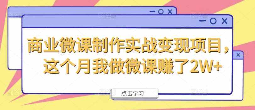 商业微课制作实战变现项目，这个月我做微课赚了2W+-泰戈创艺资源库