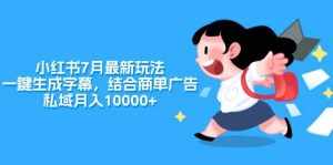 (11711期)小红书7月最新玩法,一鍵生成字幕,结合商单广告,私域月入10000+-泰戈创艺资源库