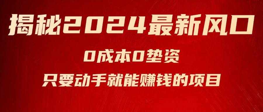 （11727期）揭秘2024最新风口，0成本0垫资，新手小白只要动手就能赚钱的项目—空调-泰戈创艺资源库