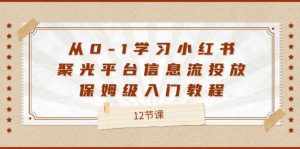 从0-1学习小红书聚光平台信息流投放,保姆级入门教程(12节课)-泰戈创艺资源库