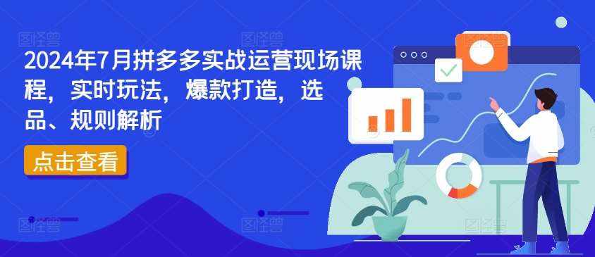 2024年7月拼多多实战运营现场课程，实时玩法，爆款打造，选品、规则解析-泰戈创艺资源库