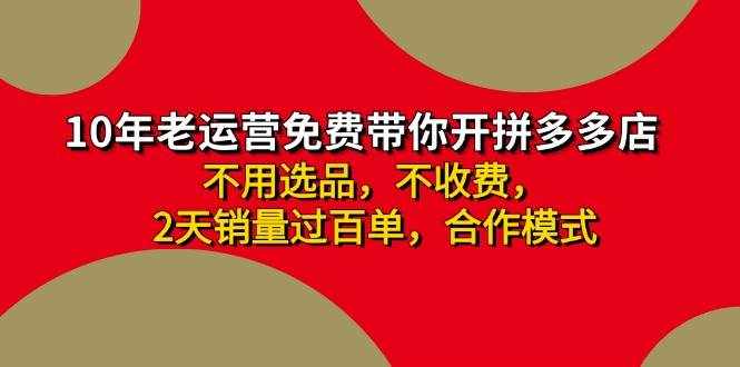 （11853期）拼多多 最新合作开店日收4000+两天销量过百单，无学费、老运营代操作、…-泰戈创艺资源库