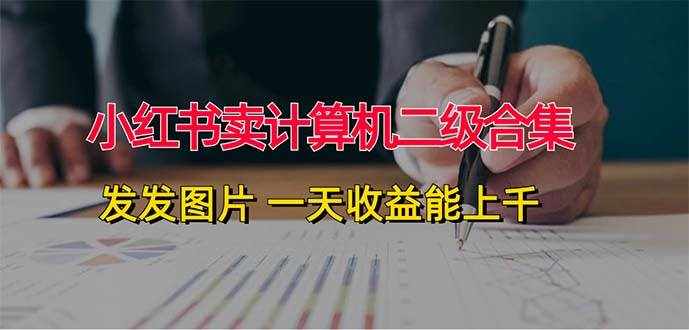 （12228期）小红书卖计算机二级合集，发发图片 一天收益能上千-泰戈创艺资源库