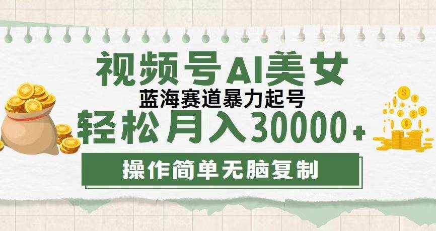 （12087期）视频号AI美女跳舞，轻松月入30000+，蓝海赛道，流量池巨大，起号猛，无…-泰戈创艺资源库