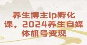 养生博主ip孵化课,2024养生自媒体旗号变现-泰戈创艺资源库