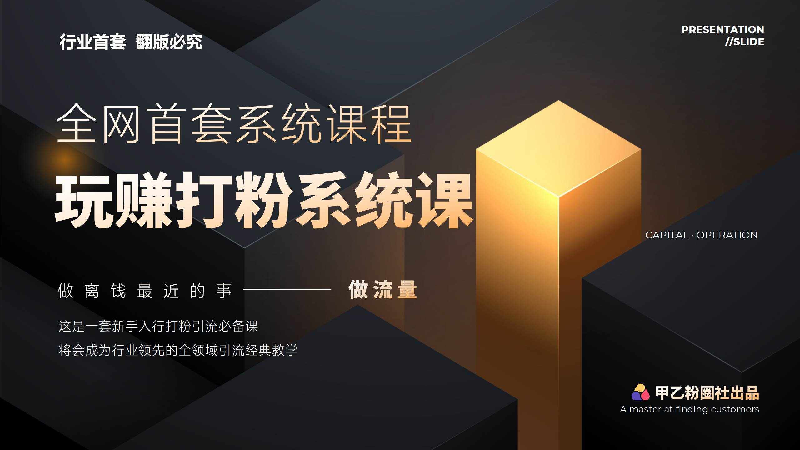 （12037期）全网首套系统打粉课，日入3000 ，手把手各行引流SOP团队实战教程-泰戈创艺资源库