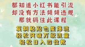 小红书靠复制粘贴一周突破万级流量池干货,以减肥为例,每天稳定引流变现四位数【揭秘】-泰戈创艺资源库