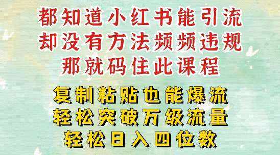 小红书靠复制粘贴一周突破万级流量池干货，以减肥为例，每天稳定引流变现四位数【揭秘】-泰戈创艺资源库