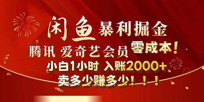 （12236期）闲鱼全新暴力掘金玩法，官方正品影视会员无成本渠道！小白1小时收…-泰戈创艺资源库