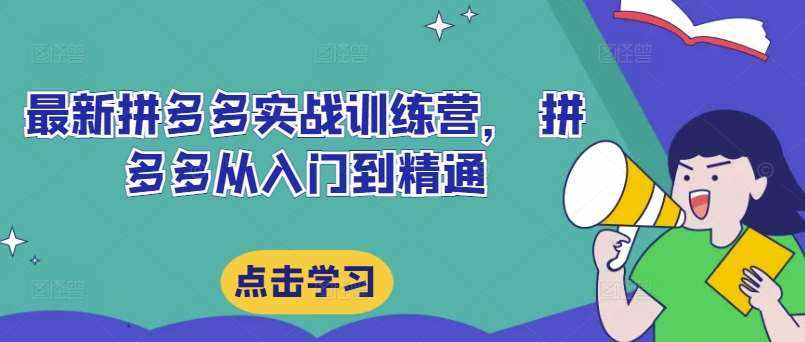 最新拼多多实战训练营， 拼多多从入门到精通-泰戈创艺资源库