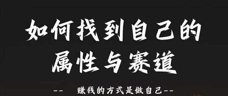 赛道和属性2.0：如何找到自己的属性与赛道，赚钱的方式是做自己-泰戈创艺资源库