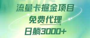 （12321期）流量卡掘金代理，日躺赚3000+，变现暴力，多种推广途径-泰戈创艺资源库