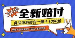 全新赔付思路糖果食品退一赔十一单1000起全程干货【仅揭秘】-泰戈创艺资源库