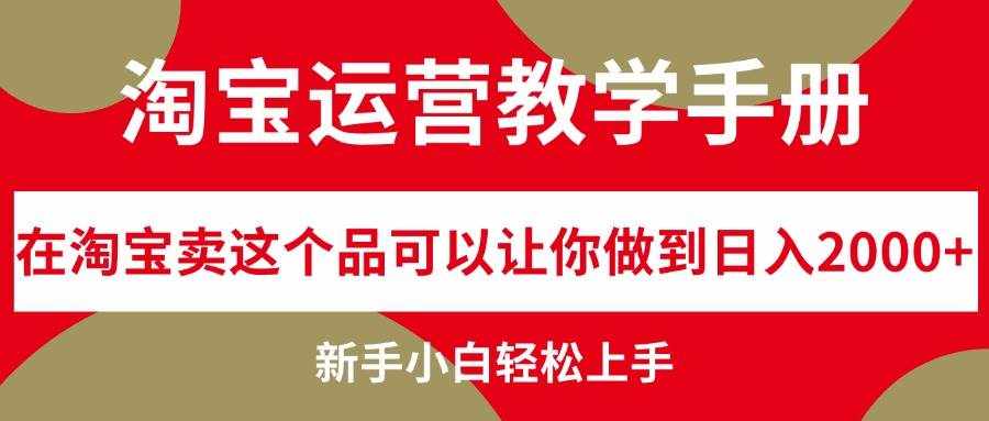 （12351期）淘宝运营教学手册，在淘宝卖这个品可以让你做到日入2000+，新手小白轻…-泰戈创艺资源库