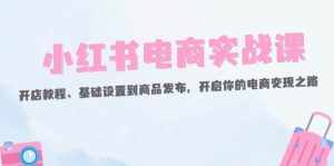 (12367期)小红书电商实战课:开店教程、基础设置到商品发布,开启你的电商变现之路-泰戈创艺资源库