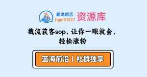 截流获客(sop，一眼就会)-泰戈创艺资源库