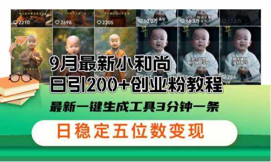 小和尚24年暴力引流方法，单日300+高质量创业粉，高效引流，一键制作【揭秘】-泰戈创艺资源库