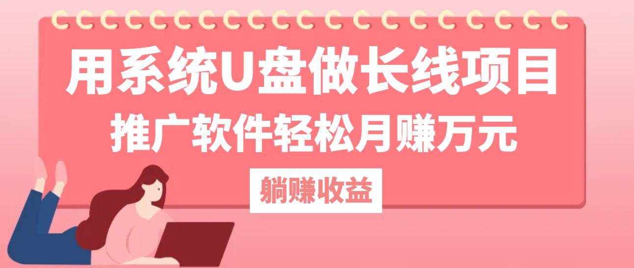 （12666期）用系统U盘做长线项目，推广软件轻松月赚万元（附制作教程+软件）-泰戈创艺资源库