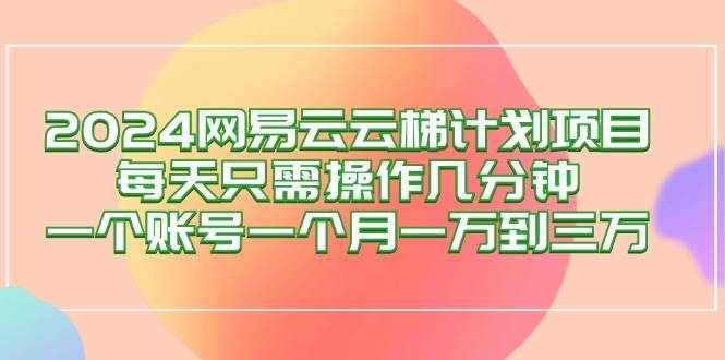 （12675期）2024网易云梯计划项目，每天只需操作几分钟 一个账号一个月一万到三万-泰戈创艺资源库