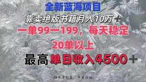 （12512期）靠卖绝版书籍月入10W+,一单99-199，一天平均20单以上，最高收益日入4500+-泰戈创艺资源库