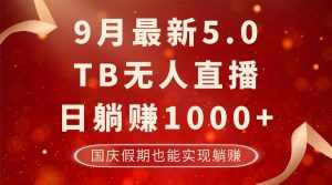 （12730期）9月最新TB无人，日躺赚1000 ，不违规不封号，国庆假期也能躺！-泰戈创艺资源库