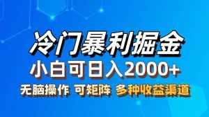 (12440期)最新冷门蓝海项目,无脑搬运,小白可轻松上手,多种变现方式,一天十几…-泰戈创艺资源库