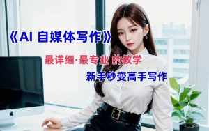 全网最全最细最专业的“AI自媒体写作”教学，新手小白秒变写作高手！-泰戈创艺资源库