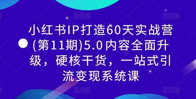 小红书IP打造60天实战营(第11期)5.0​内容全面升级，硬核干货，一站式引流变现系统课-泰戈创艺资源库