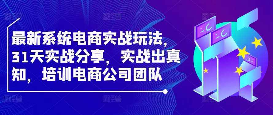 最新系统电商实战玩法，31天实战分享，实战出真知，培训电商公司团队-泰戈创艺资源库