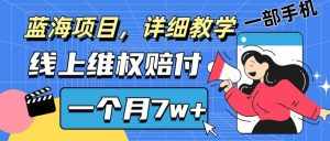 通过线上维权赔付1个月搞了7w+详细教学一部手机操作靠谱副业打破信息差-泰戈创艺资源库