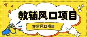 开学季风口项目，教辅虚拟资料，长期且收入稳定的项目日入500+-泰戈创艺资源库