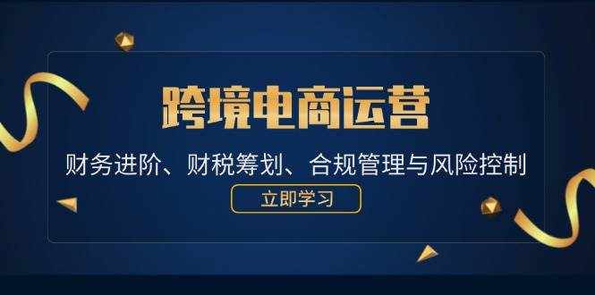 （12592期）跨境电商运营：财务进阶、财税筹划、合规管理与风险控制-泰戈创艺资源库