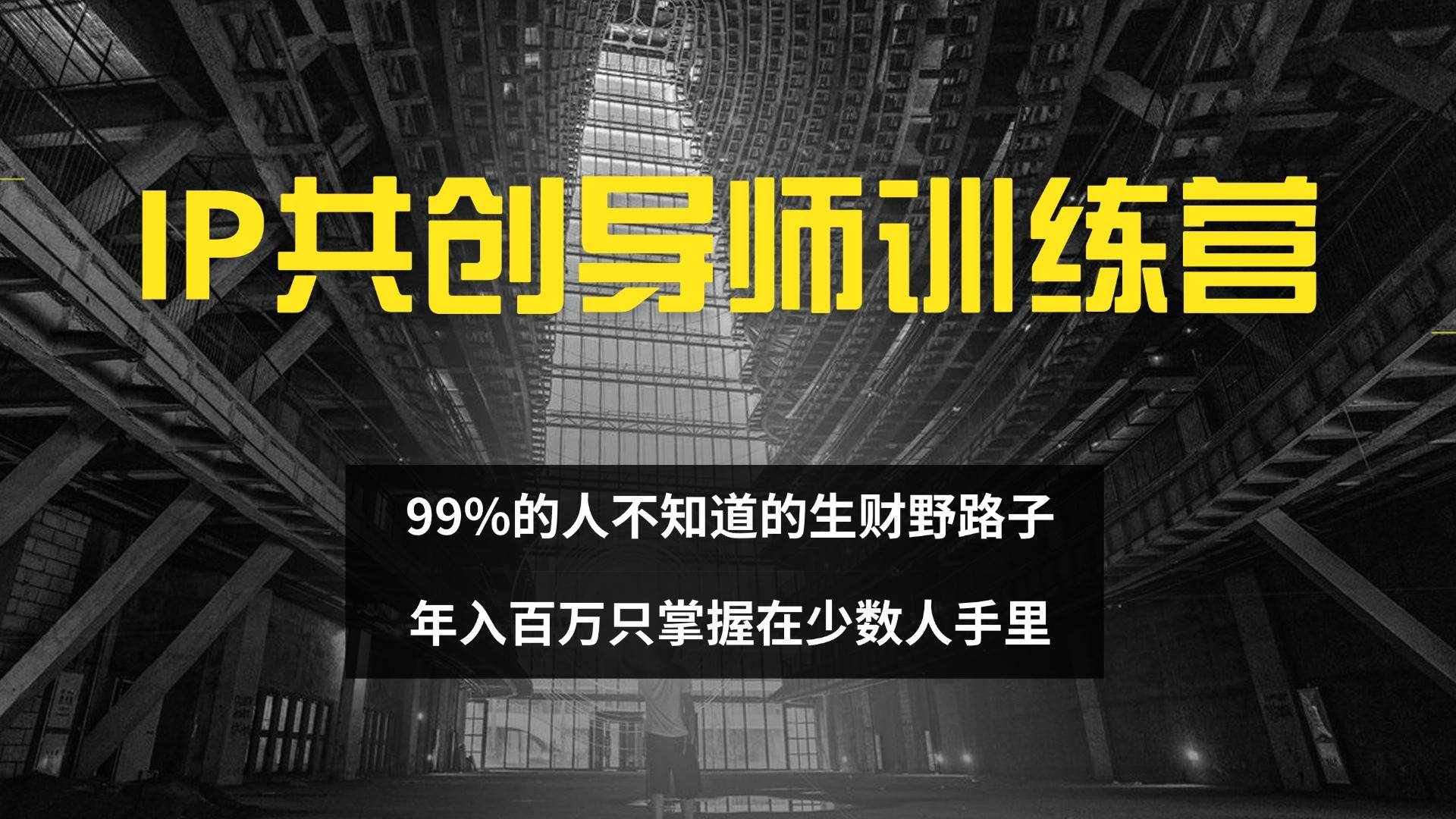 （12504期）IP共创导师训练营 99%的人不知道的生财野路子 只掌握在少数人手里-泰戈创艺资源库