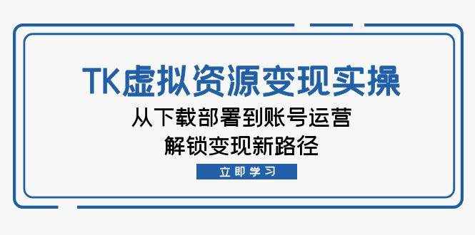 （12770期）TK虚拟资料变现实操：从下载部署到账号运营，解锁变现新路径-泰戈创艺资源库