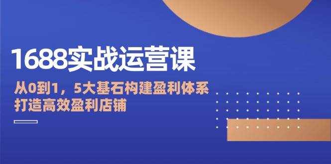 （12482期）1688实战运营课：从0到1，5大基石构建盈利体系，打造高效盈利店铺-泰戈创艺资源库