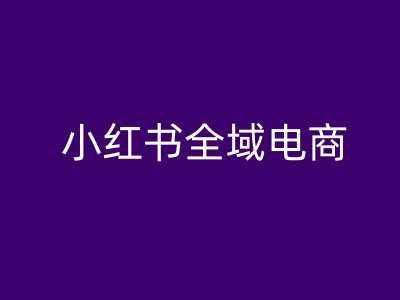 小红书全域电商，小红书电商教程-泰戈创艺资源库