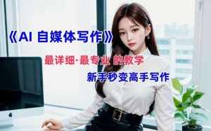 AI自媒体文章创作全网最详细教程,新手秒变写作高手,多方位发展-泰戈创艺资源库