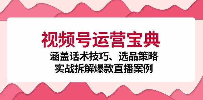 视频号运营宝典：涵盖话术技巧、选品策略、实战拆解爆款直播案例-泰戈创艺资源库