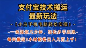 （13204期）支付宝分成技术搬运“最新玩法”（小白手机电脑轻松实操1小时） 轻松日…-泰戈创艺资源库