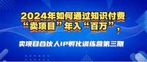 (12877期)2024年普通人如何通过知识付费“卖项目”年入“百万”人设搭建-黑科技…-泰戈创艺资源库