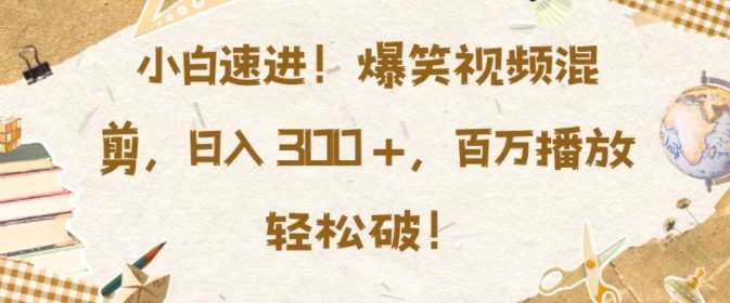 小白速进，爆笑视频混剪，日入3张，百万播放轻松破【揭秘】-泰戈创艺资源库