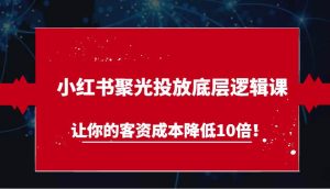 小红书聚光投放底层逻辑课，让你的客资成本降低10倍！-泰戈创艺资源库