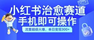 小红书治愈视频赛道,手机即可操作,流量超级火爆,单日变现300+【揭秘】-泰戈创艺资源库