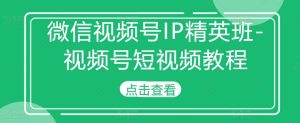微信视频号IP精英班-视频号短视频教程-泰戈创艺资源库