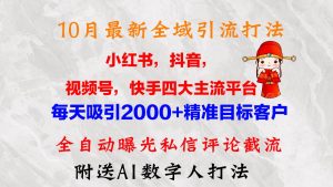 (12921期)10月最新小红书,抖音,视频号,快手四大平台全域引流,,每天吸引2000…-泰戈创艺资源库