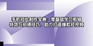 手机短片制作宝典：零基础学习剪辑、特效与拍摄技巧，助力打造爆款短视频-泰戈创艺资源库