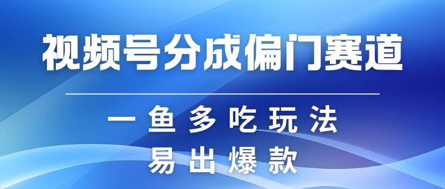 视频号创作者分成计划偏门类目，容易爆流，实拍内容简单易做-泰戈创艺资源库