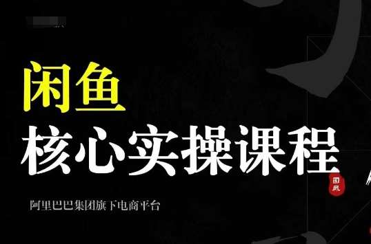 2024闲鱼核心实操课程，从养号、选品、发布、销售，教你做一个出单的闲鱼号-泰戈创艺资源库