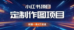 小红书私人定制图项目，附赠一单4W渠道【揭秘】-泰戈创艺资源库